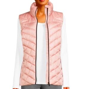 Big Chill  Women’s Plus Puffer Vest Peach color Peach Quilted. Size 3XL NWT